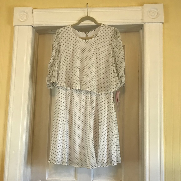 NWT Avec Les Filles Clip Dot Popover Dress size 12 - Picture 3 of 7
